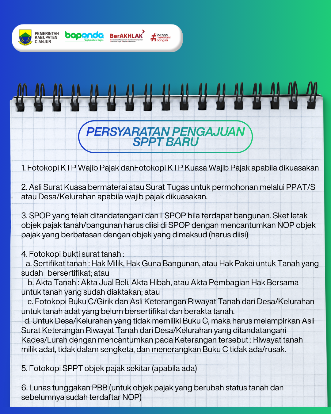 Persyaratan SPPT Baru